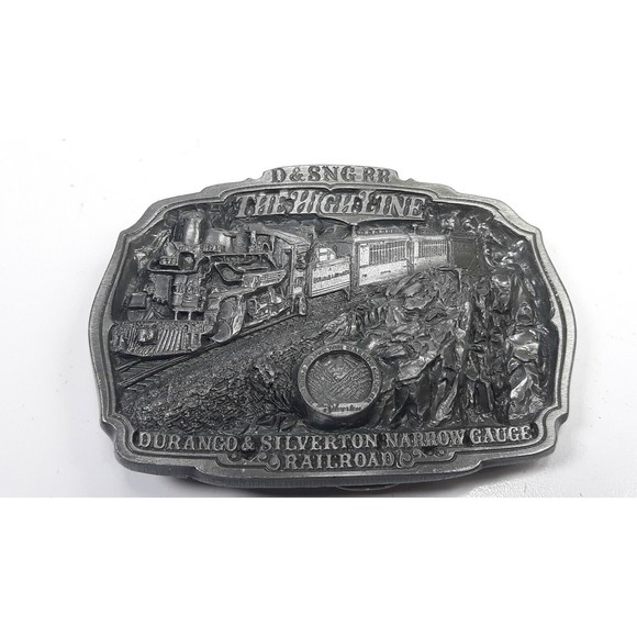 Durango & Silverton Narrow Gauge Railroad C+J 1986 Belt Buckle #1045 - Picture 1 of 2